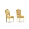 Paire de chaises en bois doré et tapisserie. Epoque Louis XVI 15