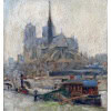 MORTON-JOHNSON Francis Paris Notre-Dame vue des quais de Seine Huile sur carton signée Certificat d’authenticité 22 MORTON-JOHNSON Francis Paris Notre-Dame vue des quais de Seine Huile sur carton signée Certificat d’authenticité 22