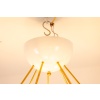 Stilnovo. Lustre en laiton doré et métal laqué blanc. Contemporain. 18