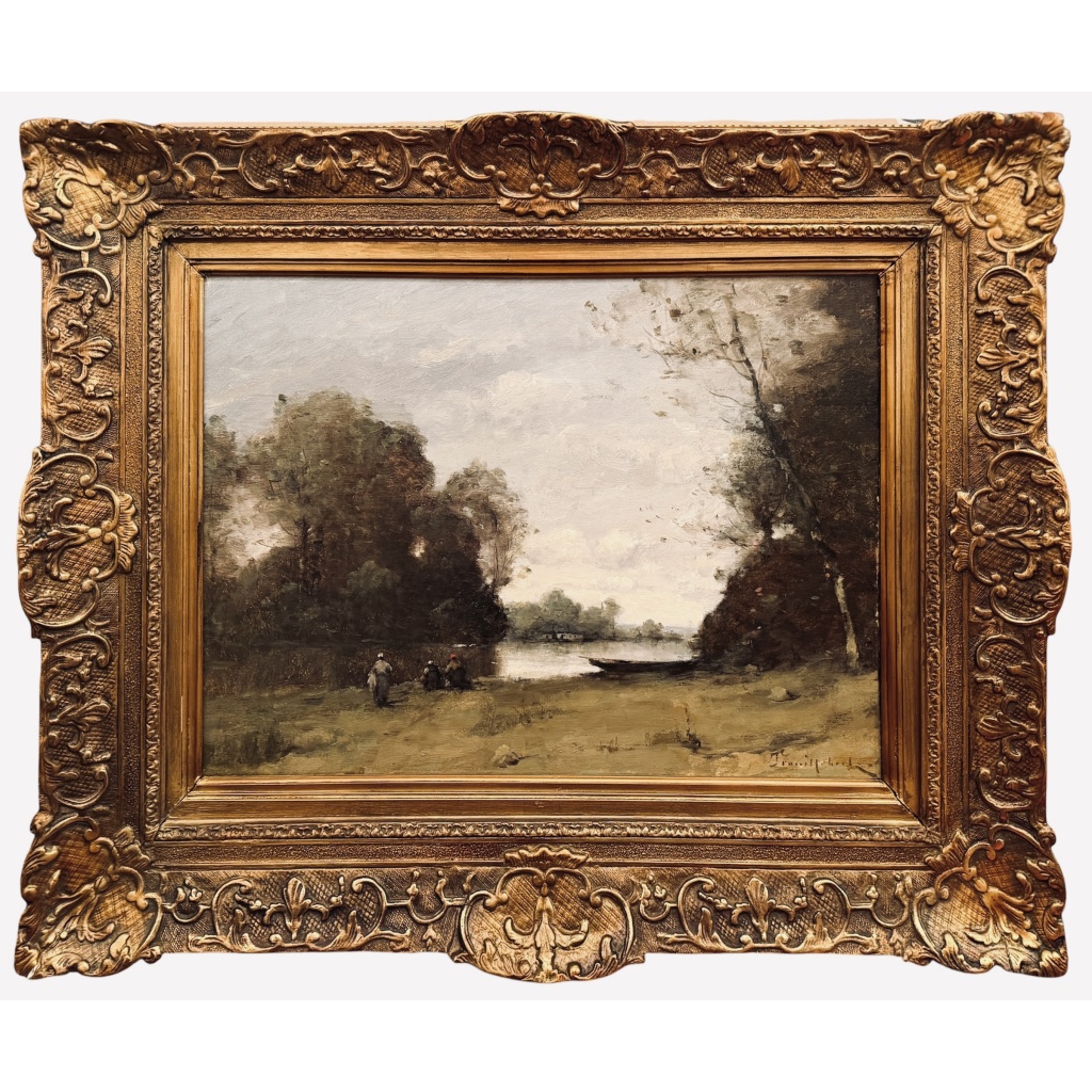TROUILLEBERT Paul Desire Tableau 19è Ecole de Barbizon Lavandières Au Bord Du Fleuve Huile sut toile Signée Certificat d’authenticité 8 TROUILLEBERT Paul Desire Tableau 19è Ecole de Barbizon Lavandières Au Bord Du Fleuve Huile sut toile Signée Certificat d’authenticité 8