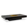 Willy Rizzo. Table basse en bois laqué noir et laiton doré. Années 1970 10