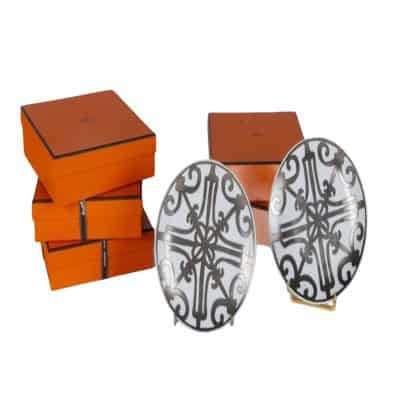 Hermès Paris « Balcon du Guadalquivir » 12 assiettes Pain N°6 Hermès Paris « Balcon du Guadalquivir » 12 assiettes Pain N°6