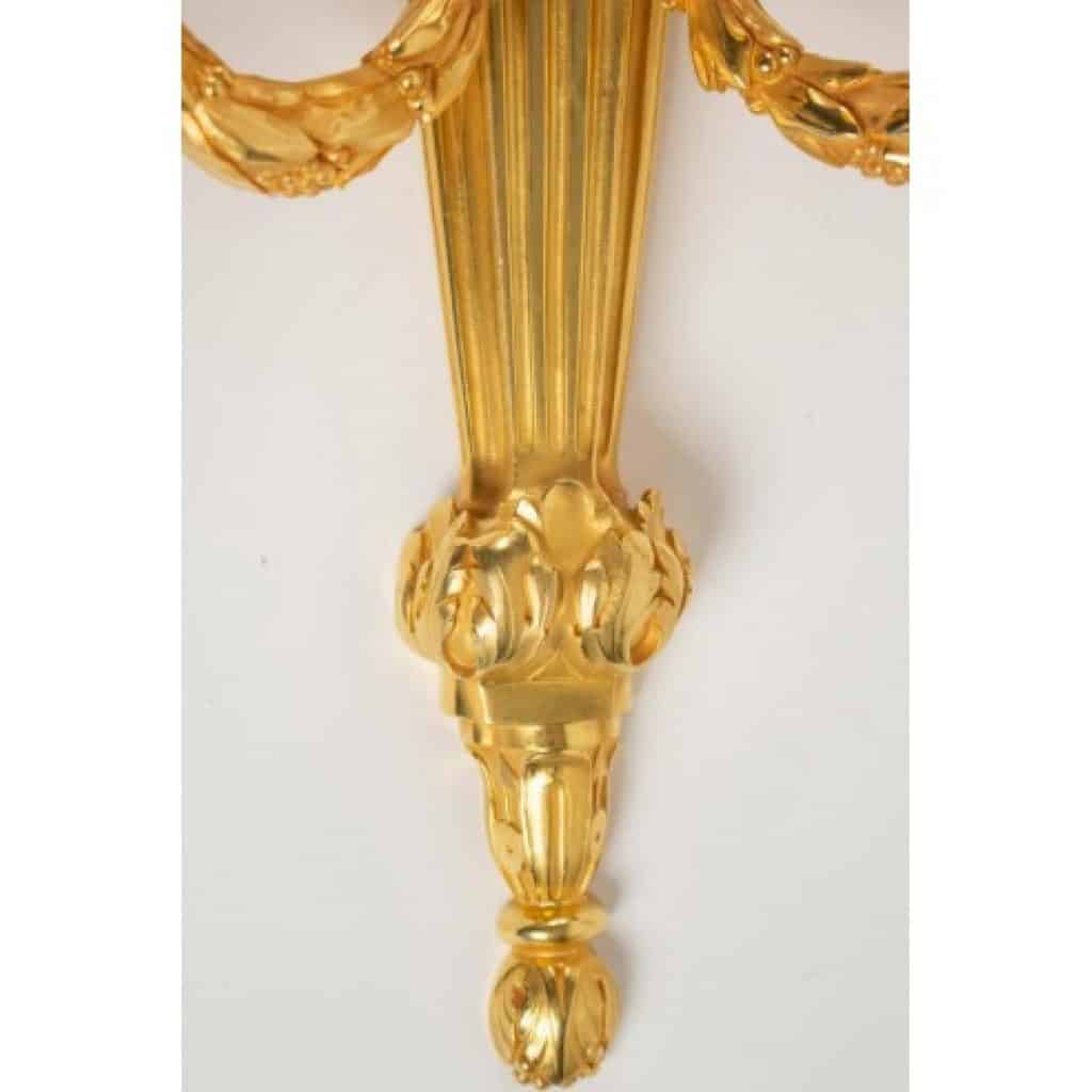 Paire d&rsquo;appliques de style Louis XVI. XIXème siècle. 8