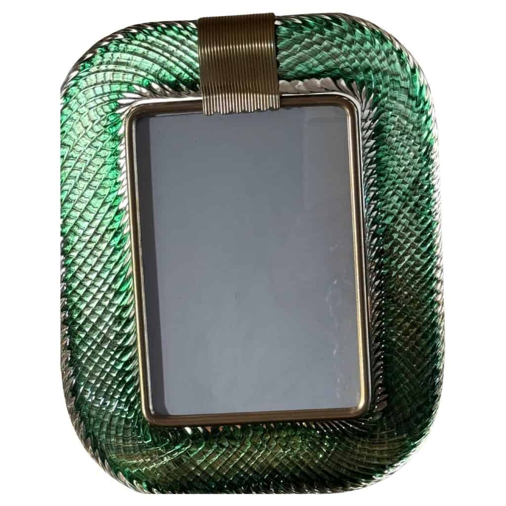 Cadre photo en verre de Murano vert olive 3