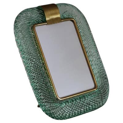 Cadre en verre de Murano aigue marine Cadre en verre de Murano aigue marine