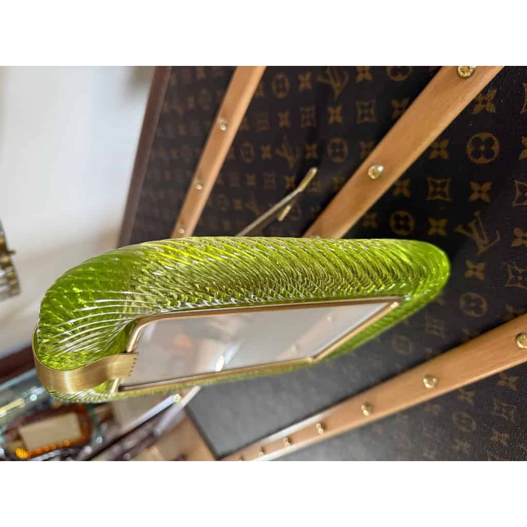 Cadre photo verre de Murano jaune-vert 12