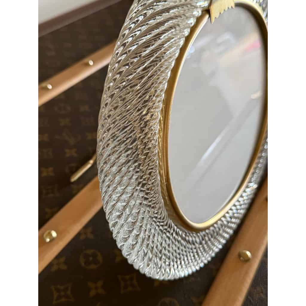 Cadre photo verre de Murano ovale couleur cristal horizontal 12 Cadre photo verre de Murano ovale couleur cristal horizontal 12