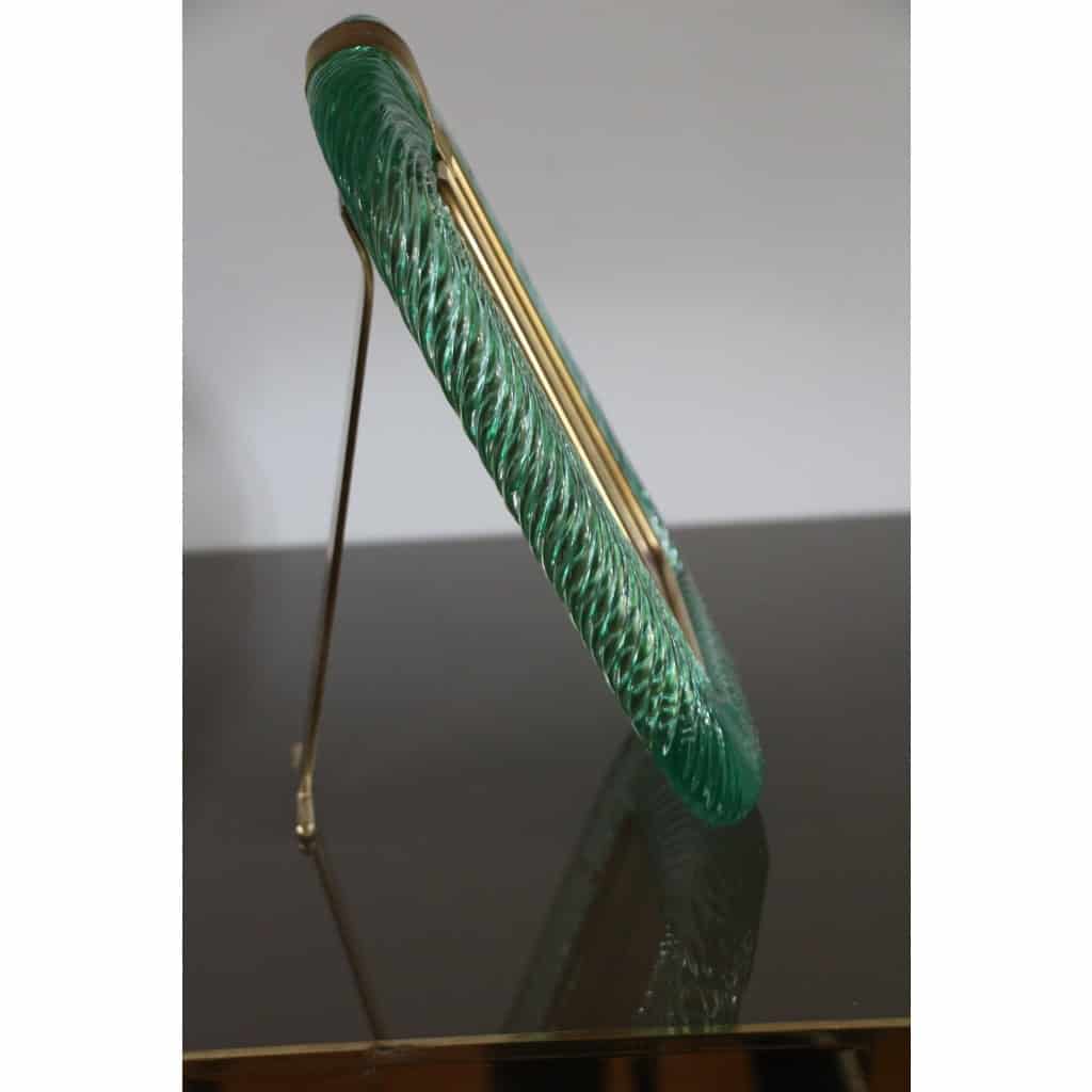 Cadre en verre de Murano aigue marine 12 Cadre en verre de Murano aigue marine 12