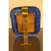 Cadre en verre de Murano bleu saphir 30