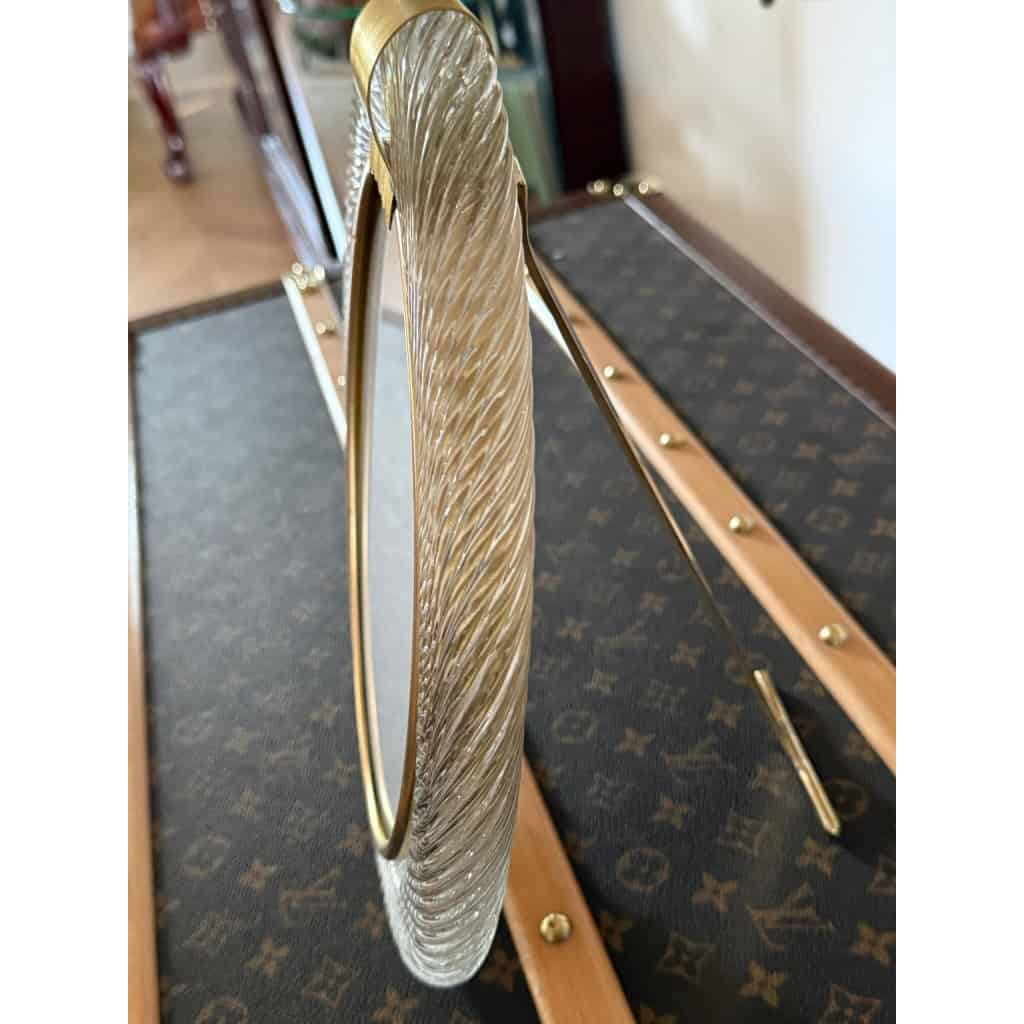 Cadre photo verre de Murano ovale couleur cristal vertical 12 Cadre photo verre de Murano ovale couleur cristal vertical 12