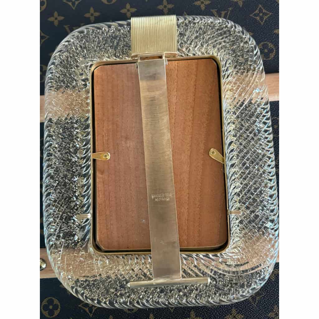 Cadre photo en verre de Murano doré 12 Cadre photo en verre de Murano doré 12