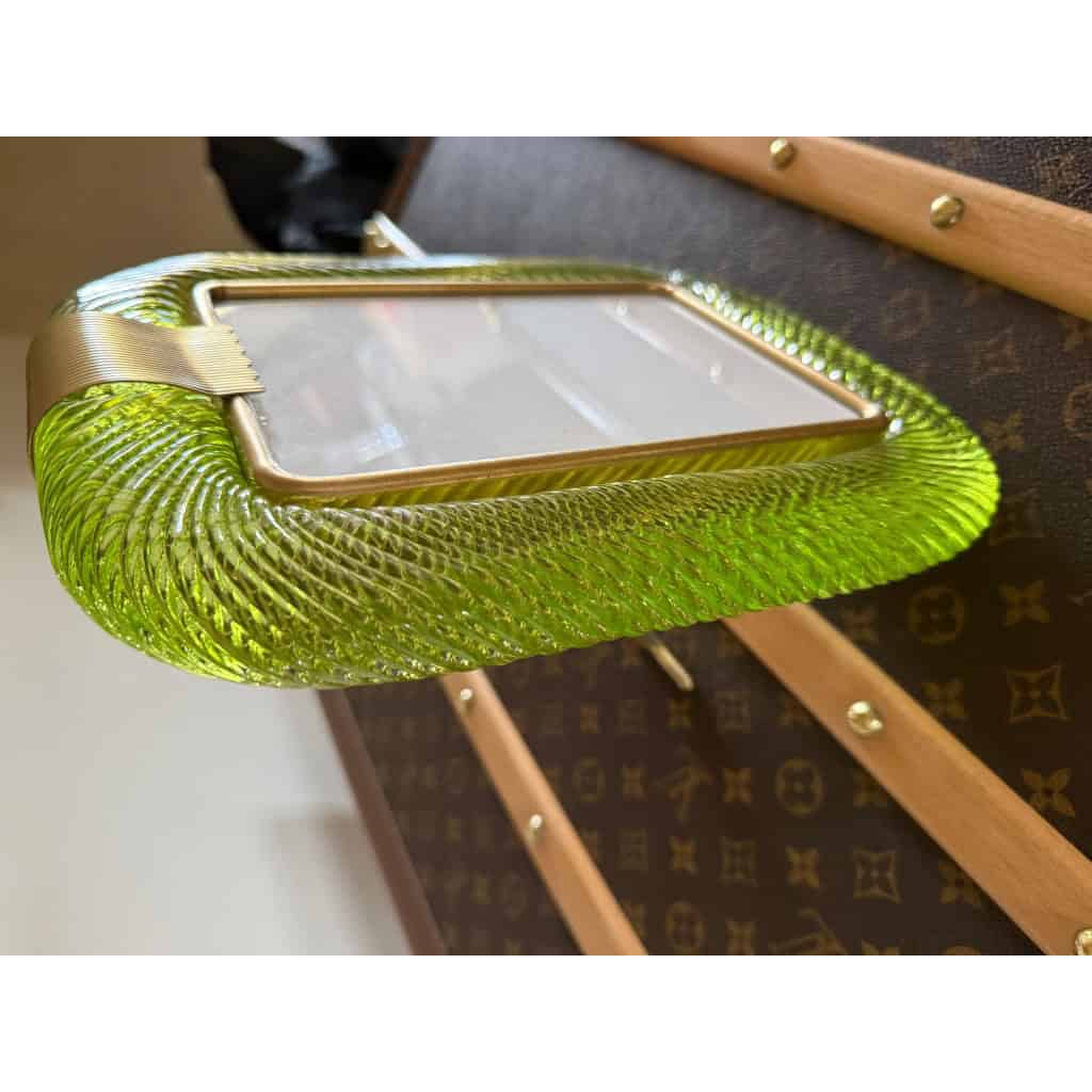 Cadre photo verre de Murano jaune-vert 13