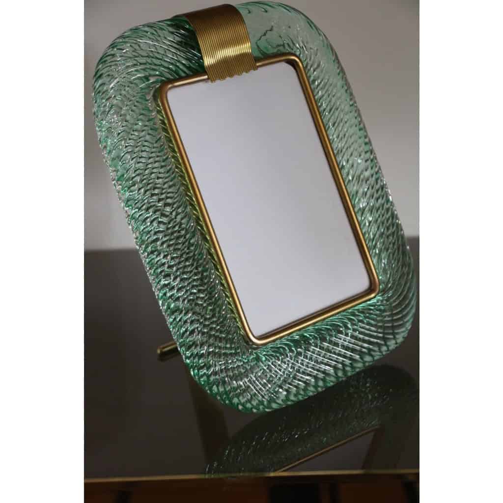 Cadre en verre de Murano aigue marine 13 Cadre en verre de Murano aigue marine 13