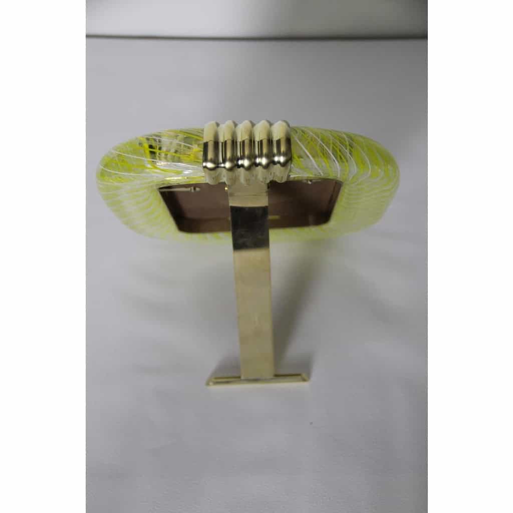 Cadre en verre de Murano jaune en filigranes 13 Cadre en verre de Murano jaune en filigranes 13