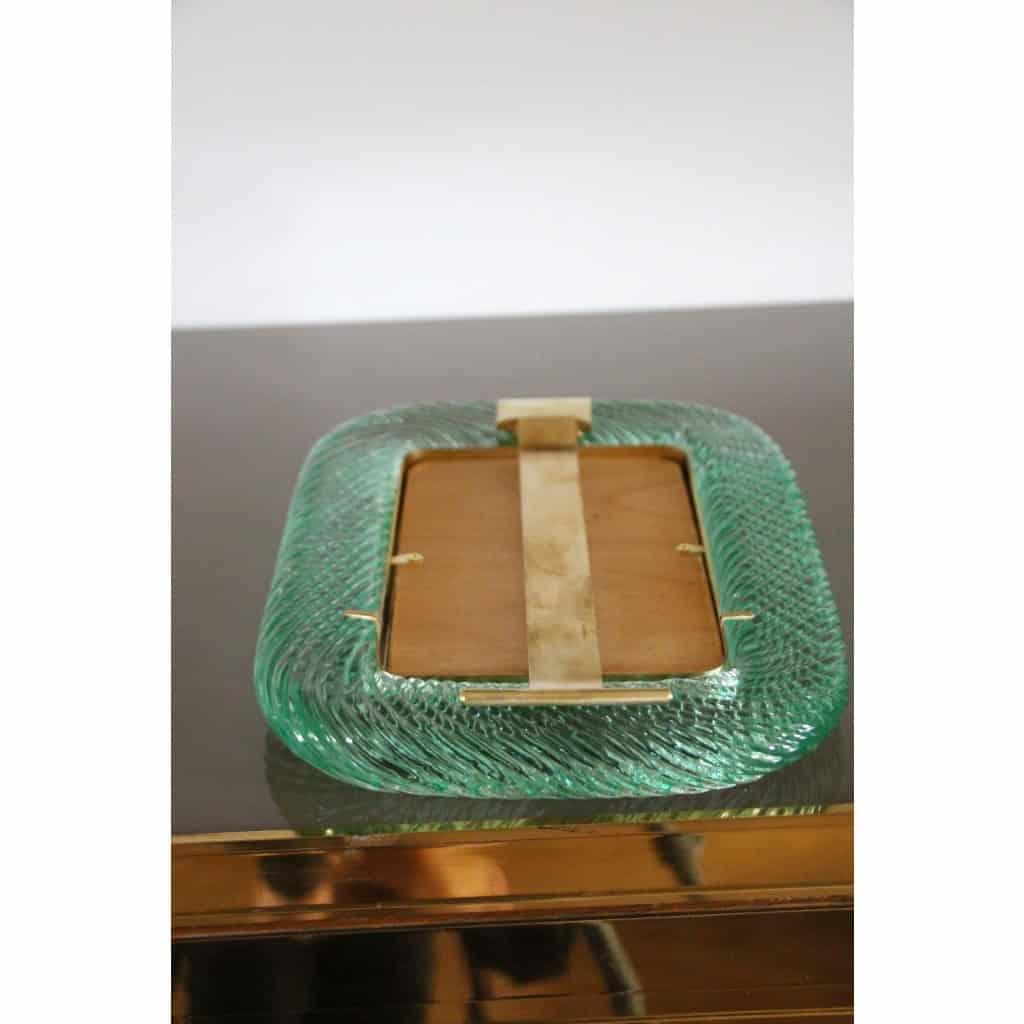 Cadre en verre de Murano aigue marine 14 Cadre en verre de Murano aigue marine 14