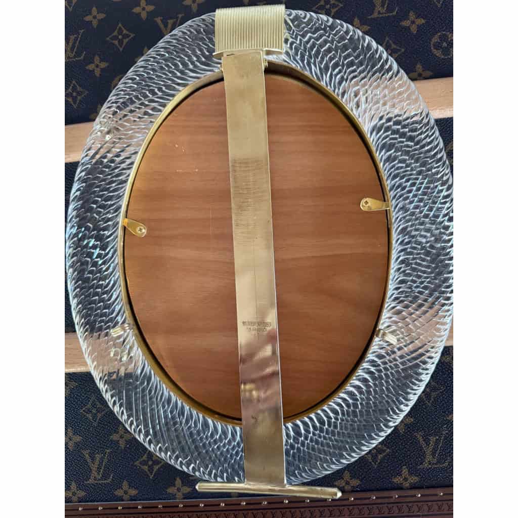 Cadre photo verre de Murano ovale couleur cristal vertical 14 Cadre photo verre de Murano ovale couleur cristal vertical 14