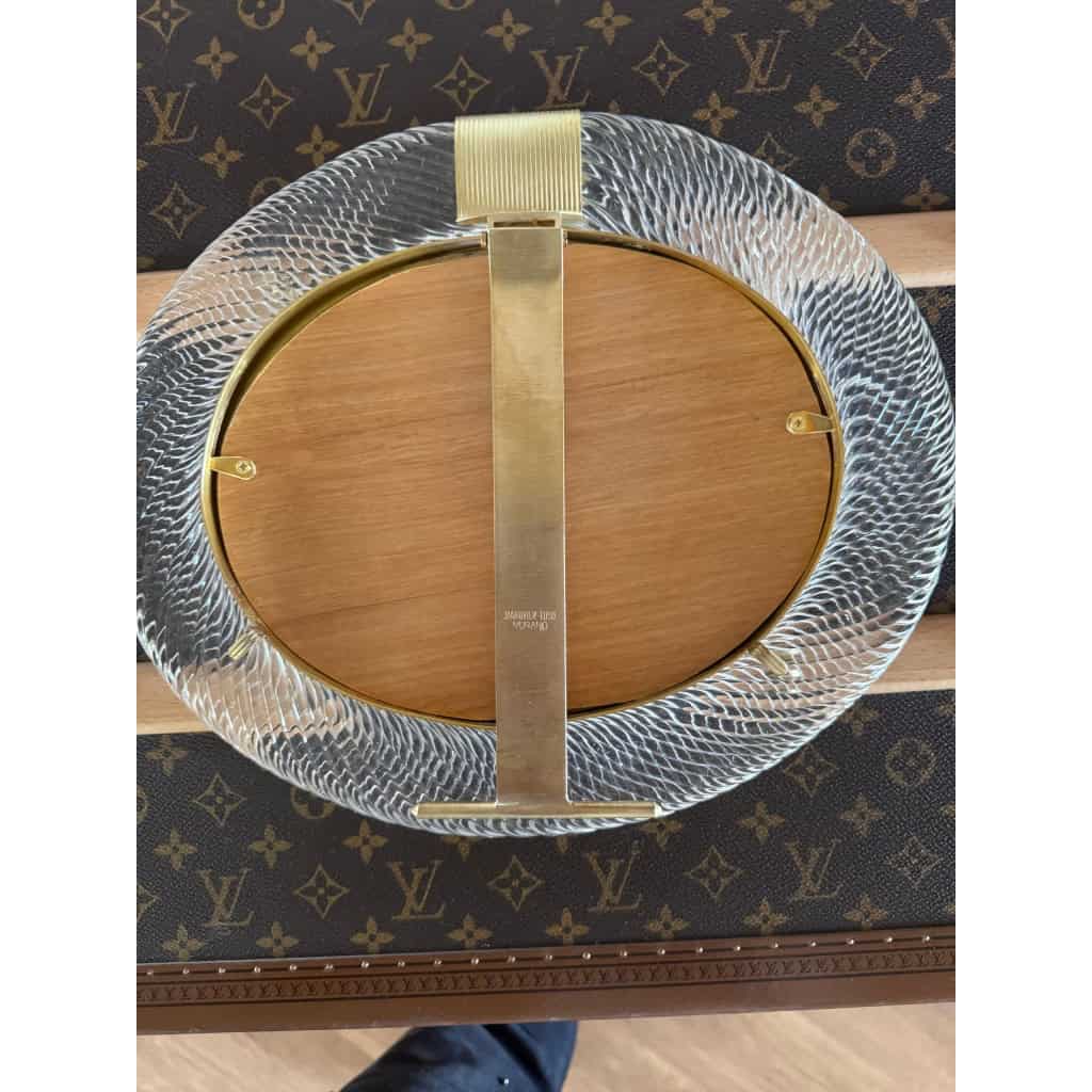 Cadre photo verre de Murano ovale couleur cristal horizontal 15 Cadre photo verre de Murano ovale couleur cristal horizontal 15