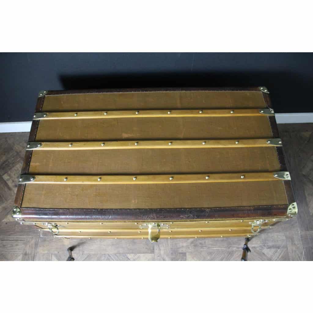 Malle Goyard en toile brune 90 cm 16