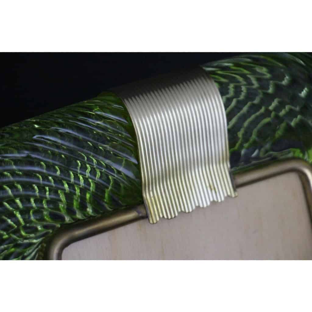 Cadre photo en verre de Murano vert olive 16