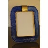 Cadre en verre de Murano bleu saphir 34