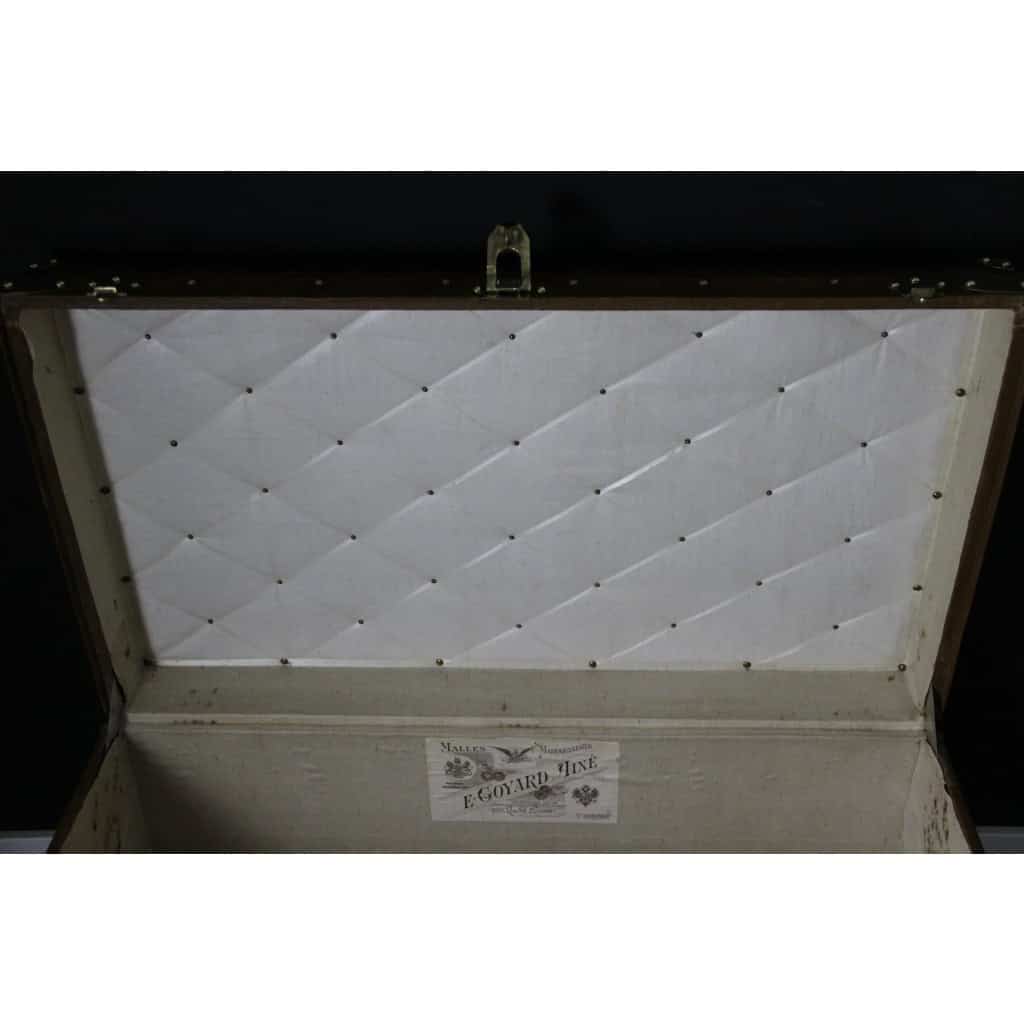 Malle Goyard en toile brune 90 cm 18