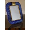 Cadre en verre de Murano bleu saphir 36
