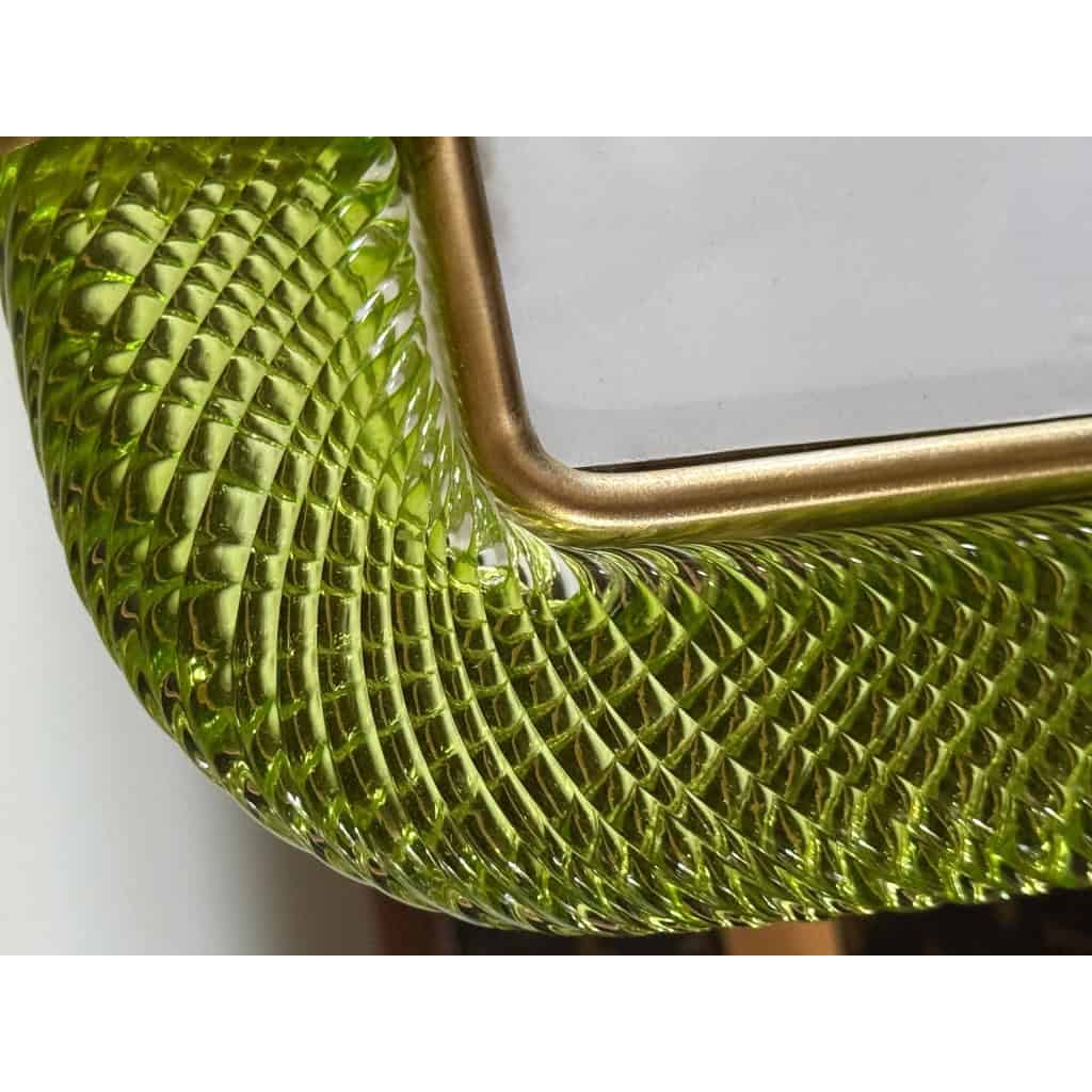 Cadre photo verre de Murano jaune-vert 4