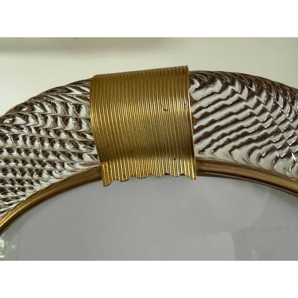 Cadre photo verre de Murano ovale couleur cristal horizontal 4 Cadre photo verre de Murano ovale couleur cristal horizontal 4