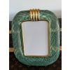 Cadre en verre de Murano vert clair filigrane 14