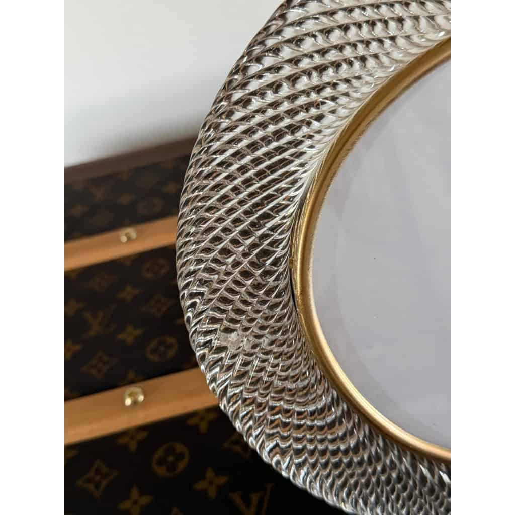 Cadre photo verre de Murano ovale couleur cristal horizontal 5 Cadre photo verre de Murano ovale couleur cristal horizontal 5