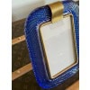 Cadre en verre de Murano bleu saphir 23