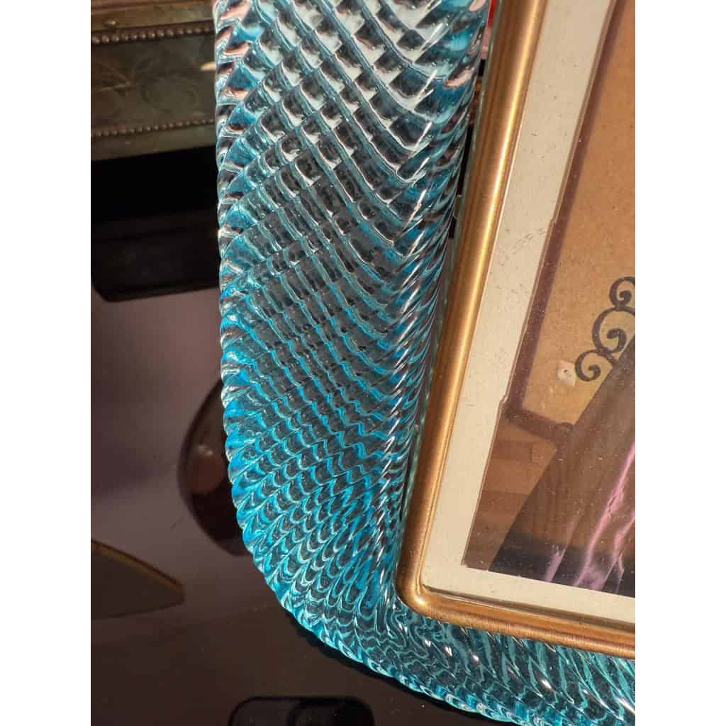 cadre en verre de Murano bleu ciel 5