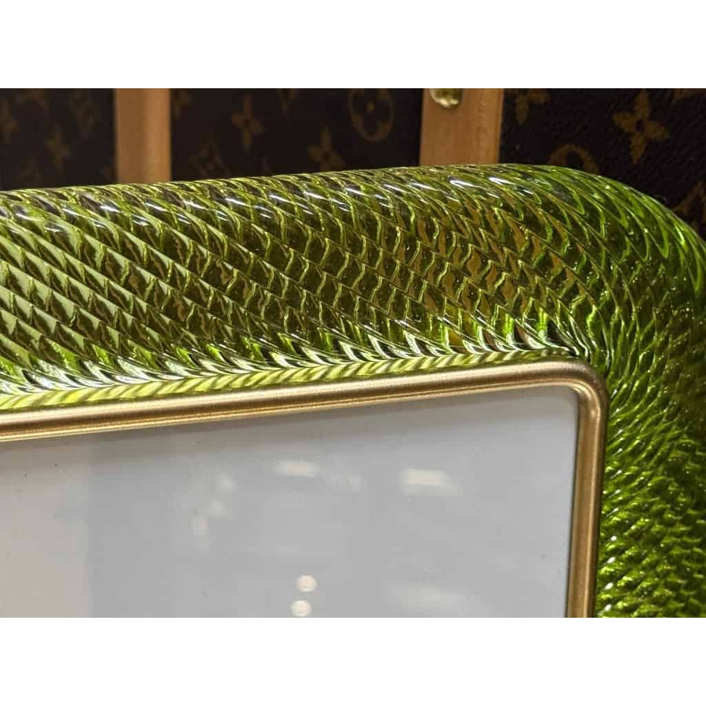 Cadre photo verre de Murano jaune-vert 6