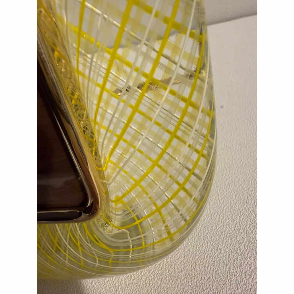 Cadre en verre de Murano jaune en filigranes 6 Cadre en verre de Murano jaune en filigranes 6