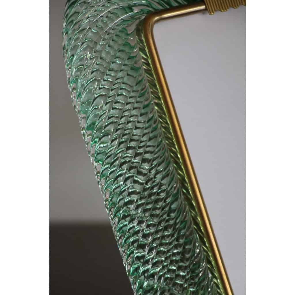 Cadre en verre de Murano aigue marine 6 Cadre en verre de Murano aigue marine 6