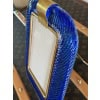 Cadre en verre de Murano bleu saphir 24