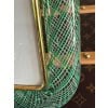 Cadre en verre de Murano vert clair filigrane 16