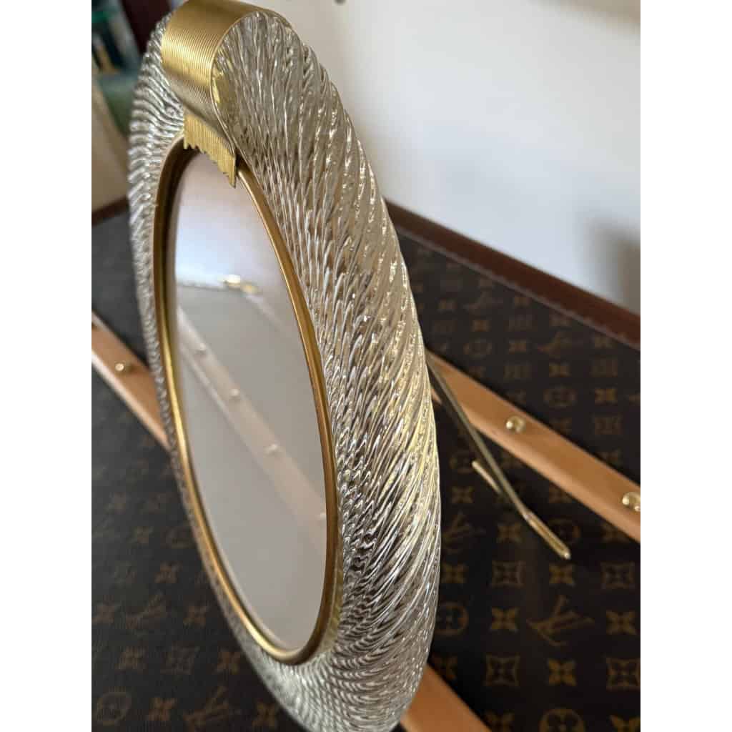 Cadre photo verre de Murano ovale couleur cristal vertical 6 Cadre photo verre de Murano ovale couleur cristal vertical 6