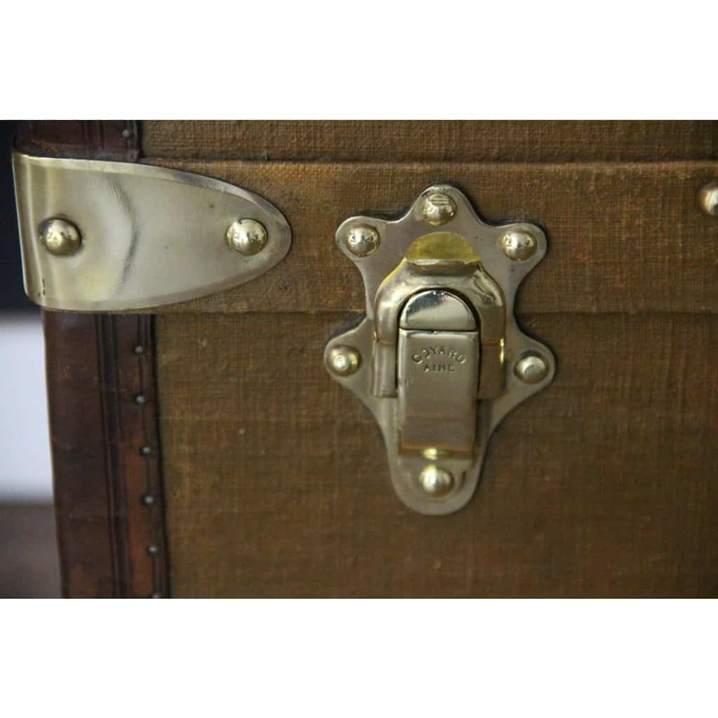 Malle Goyard en toile brune 90 cm 6