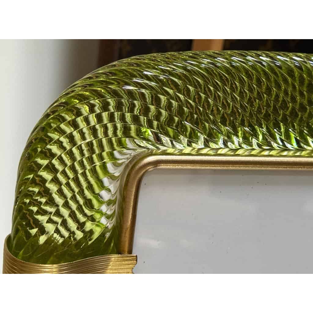 Cadre photo verre de Murano jaune-vert 7