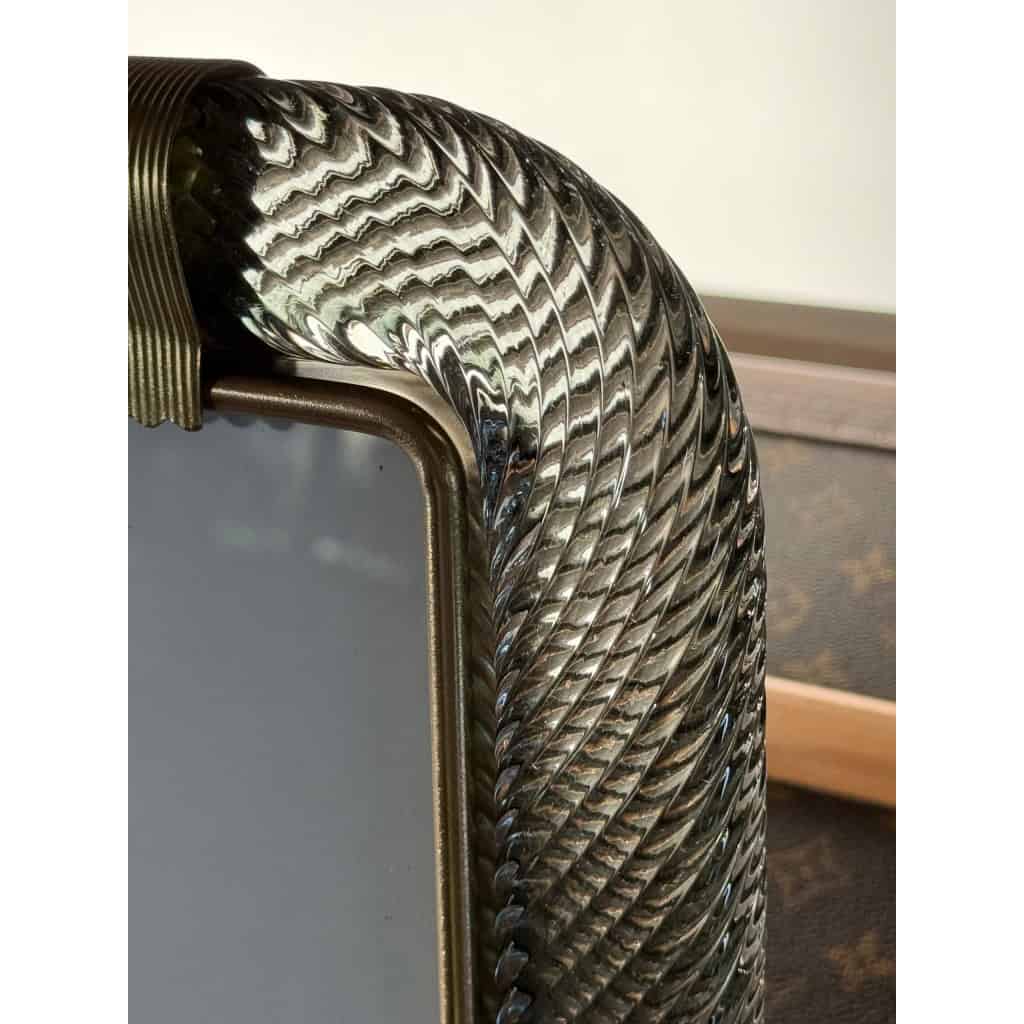 Cadre photo en verre de Murano gris fumé 7 Cadre photo en verre de Murano gris fumé 7