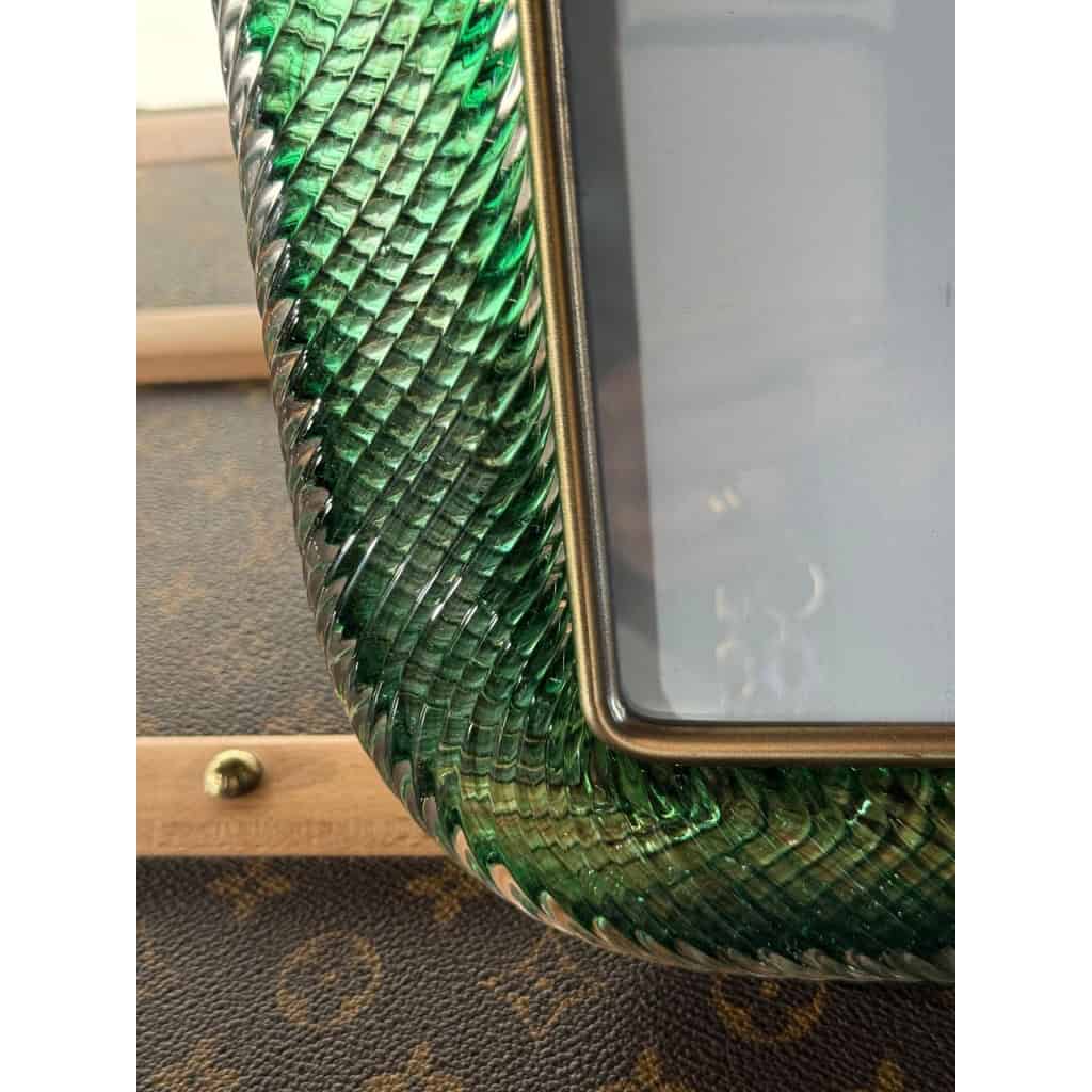 Cadre photo en verre de Murano vert olive 8