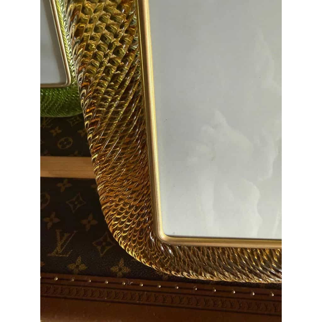 Cadre en verre de Murano ambré 8 Cadre en verre de Murano ambré 8