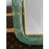Cadre en verre de Murano vert clair filigrane 18