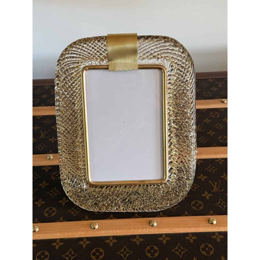 Cadre photo en verre de Murano doré 8 Cadre photo en verre de Murano doré 8