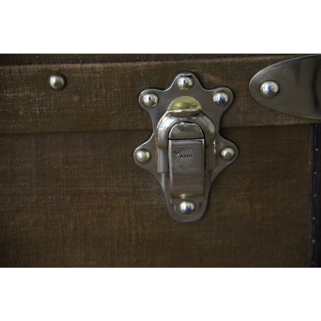 Malle Goyard en toile brune 90 cm 8