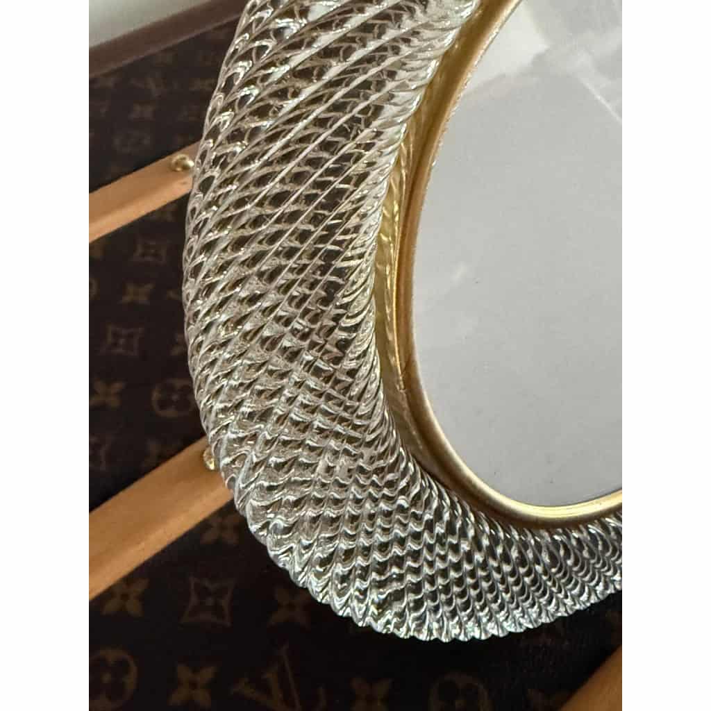 Cadre photo verre de Murano ovale couleur cristal horizontal 9 Cadre photo verre de Murano ovale couleur cristal horizontal 9