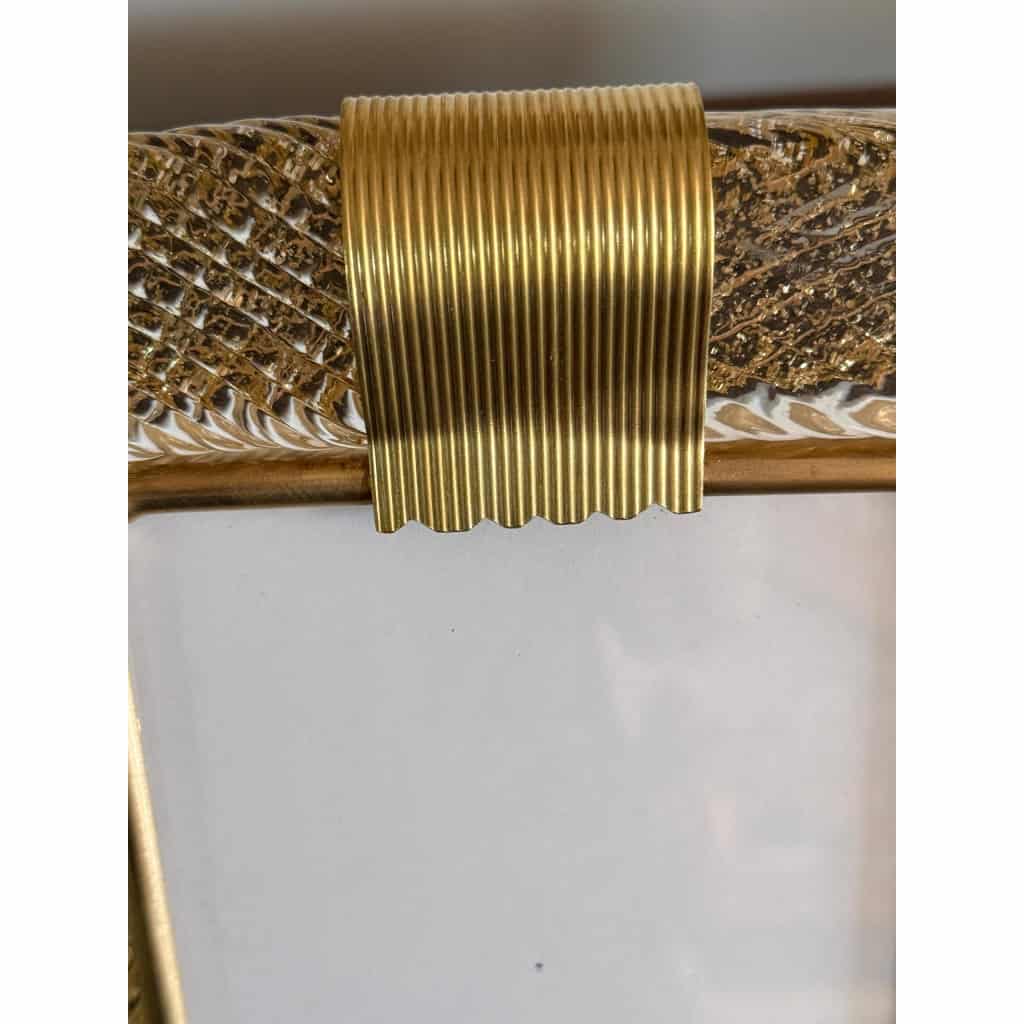 Cadre photo en verre de Murano doré 9 Cadre photo en verre de Murano doré 9