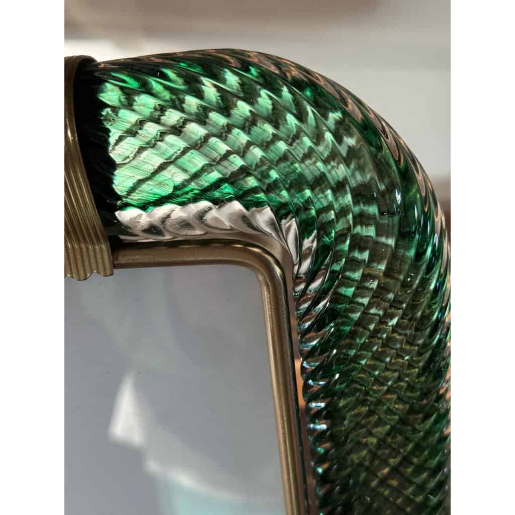 Cadre photo en verre de Murano vert olive 10