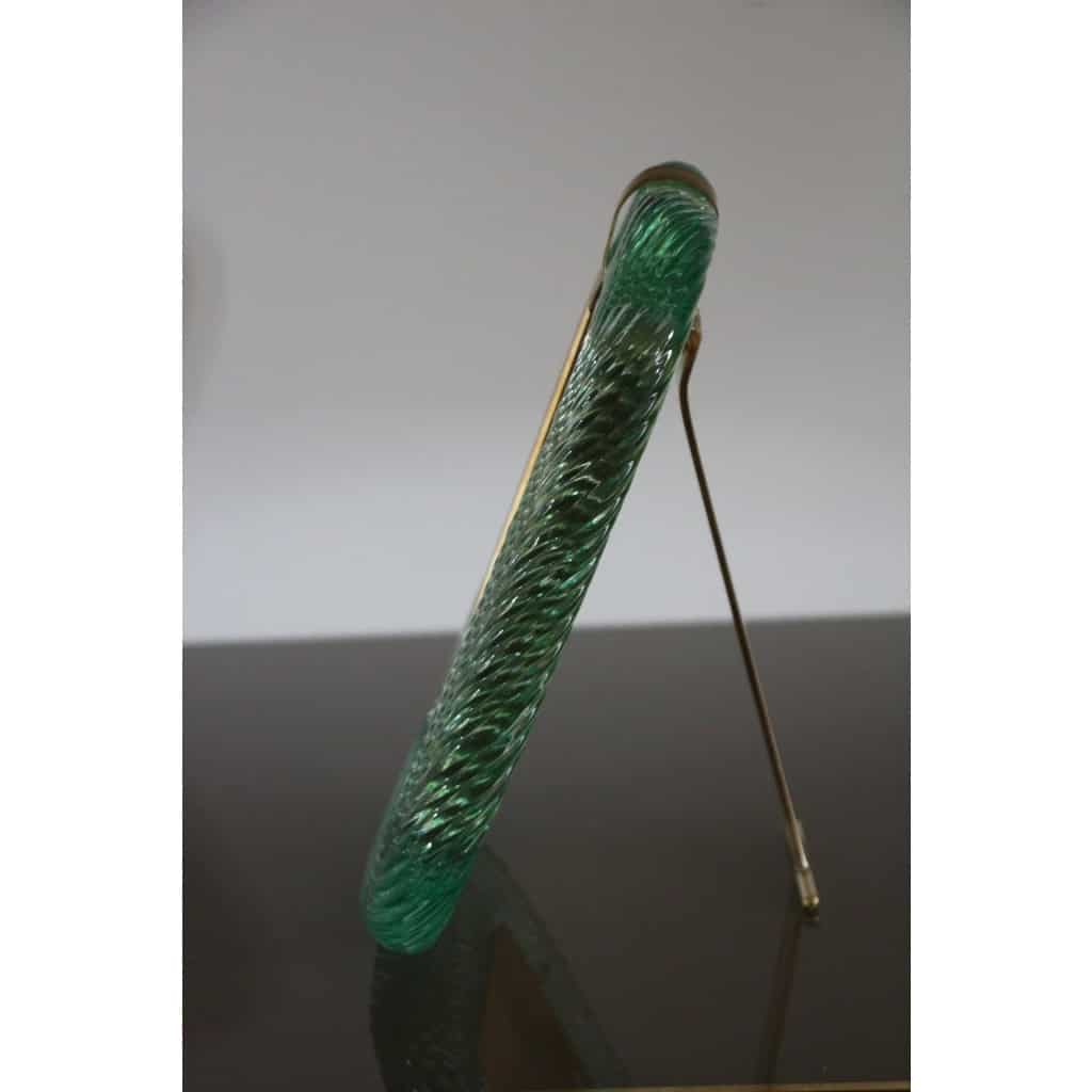 Cadre en verre de Murano aigue marine 10 Cadre en verre de Murano aigue marine 10